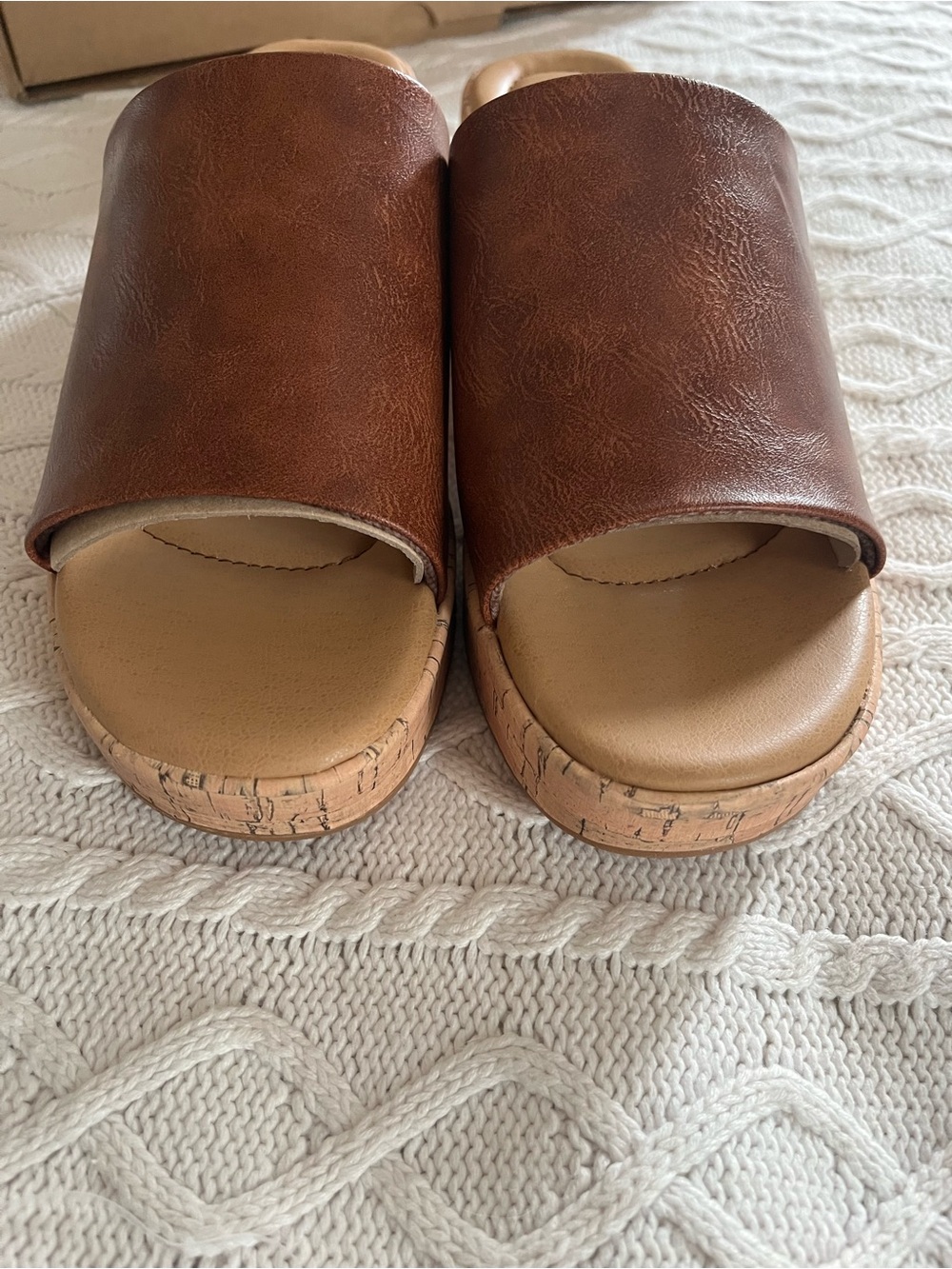 b.o.c. Dark Tan (Brown)”Savia” Wedge Slide Women’s Size 9 - Picture 6 of 13
